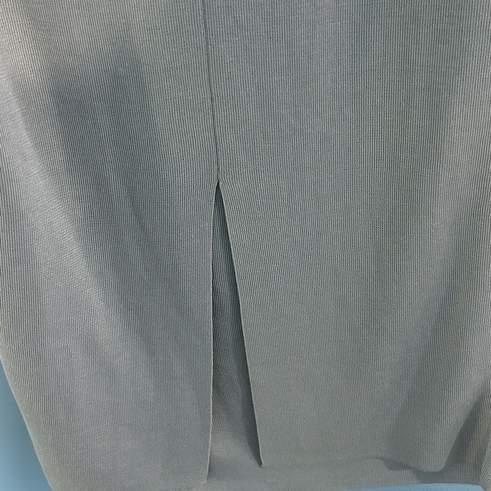 MM Lafleur The Lalita Dress Silver Gray Silk Jersey Knit Midi Slit Dress Small - Picture 7 of 9